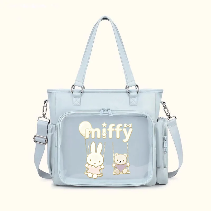 Kawaii рюкзак Miffy Rabbit, большая сумка с рисунком Miffy, студенческая сумка через плечо, дорожная сумка большой вместимости, детский пакет для боли
Kawaii рюкзак Miffy Rabbit, большая сумка с рисунком Miffy, студенческая сумка через плечо, дорожная сумка большой вместимости, детский пакет для боли