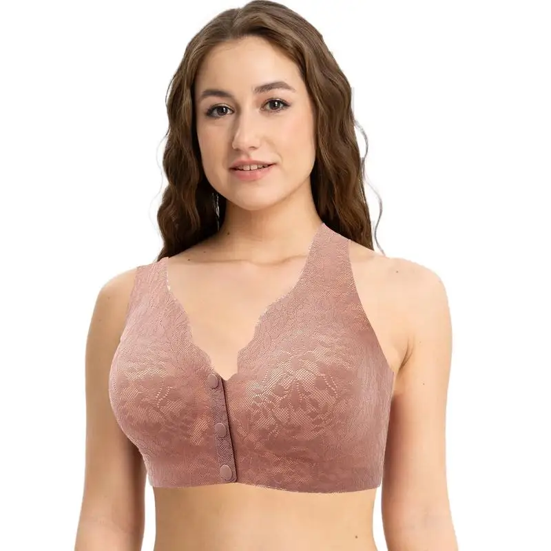 Front Buckle Bra Wireless Lace Bra U-Shaped Back Large Laced Bra Seamless Bralette Lace Breathable Women Clothes For Women
Front Buckle Bra Wireless Lace Bra U-Shaped Back Large Laced Bra Seamless Bralette Lace Breathable Women Clothes For Women