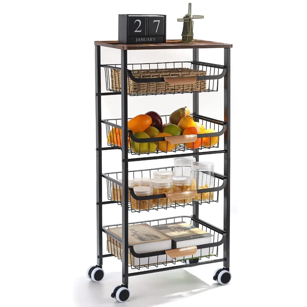 2024 New Kitchen Storage Rolling Cart, Kitchen Cart with Lockable Wheels, 5 Tier Metal Wire Basket Shelf Rolling Storage Cart
2024 New Kitchen Storage Rolling Cart, Kitchen Cart with Lockable Wheels, 5 Tier Metal Wire Basket Shelf Rolling Storage Cart