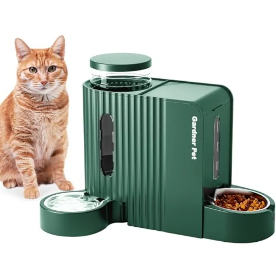 Automatic Gravity Cat Food Feeder and Water Dispenser Stainless Steel Two-in-One Set Large Capacity Dispenser for Pets Dogs, Pu
Automatic Gravity Cat Food Feeder and Water Dispenser Stainless Steel Two-in-One Set Large Capacity Dispenser for Pets Dogs, Pu