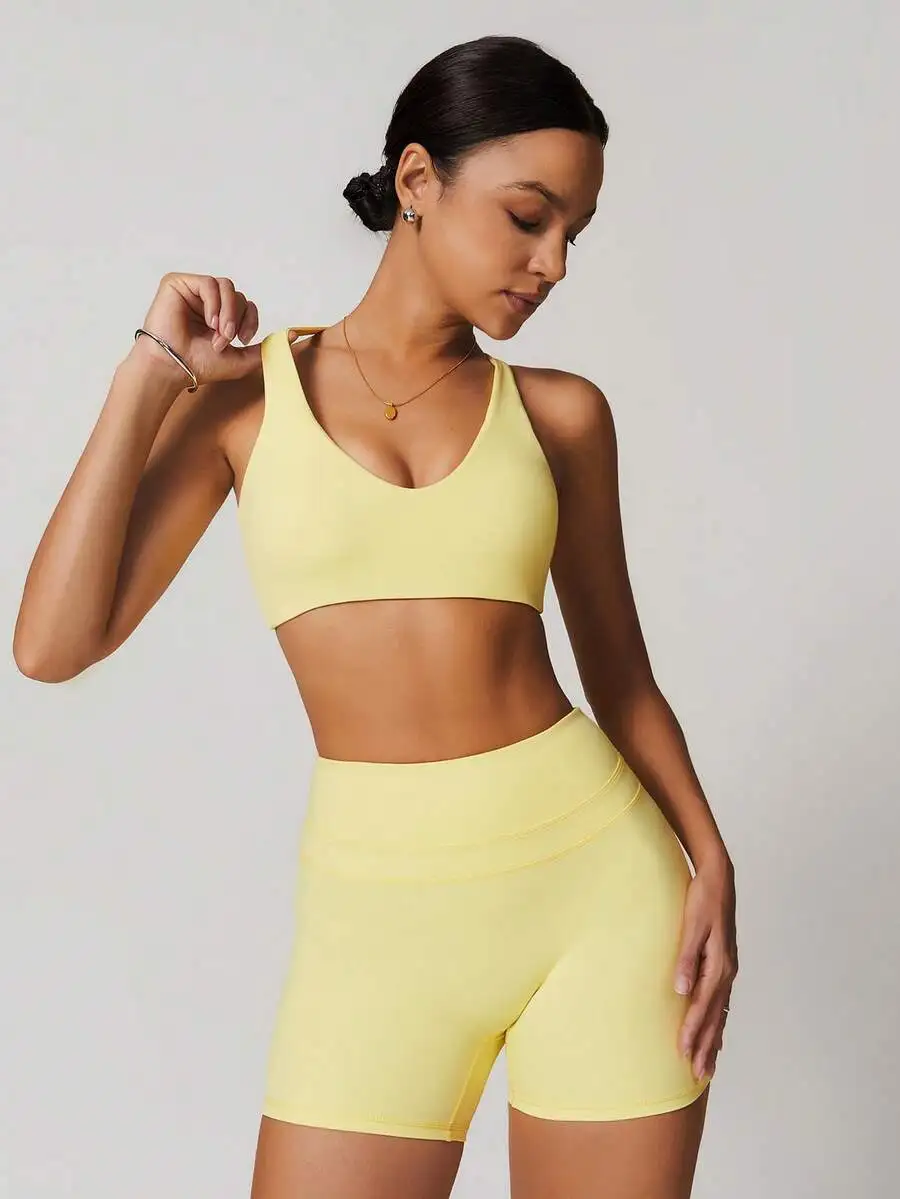 Womens Yoga Sports Set Vest And Shorts High Elasticity Breathable Fitness Wear
Womens Yoga Sports Set Vest And Shorts High Elasticity Breathable Fitness Wear