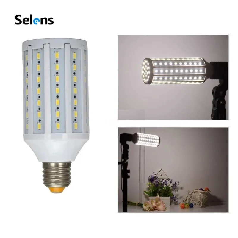 Selens 5500K 20W Видео непрерывная лампа E27 Светодиодная лампа 220V Ультраяркая кукурузная фотолампа
Selens 5500K 20W Видео непрерывная лампа E27 Светодиодная лампа 220V Ультраяркая кукурузная фотолампа