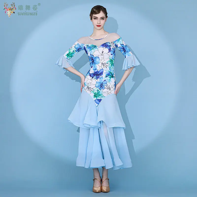 Elegant Printed Modern Dance Performance Dress Ballroom Waltz Dance Costume Ballroom Foxtrot Quickstep Dance Competition Dresses
Elegant Printed Modern Dance Performance Dress Ballroom Waltz Dance Costume Ballroom Foxtrot Quickstep Dance Competition Dresses
