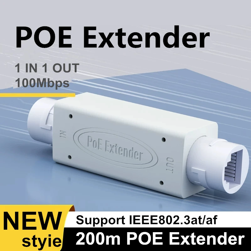 POE Extender Outdoor Waterproof 200m Extension 48V POE Repeater IEEE802.3at/af
POE Extender Outdoor Waterproof 200m Extension 48V POE Repeater IEEE802.3at/af