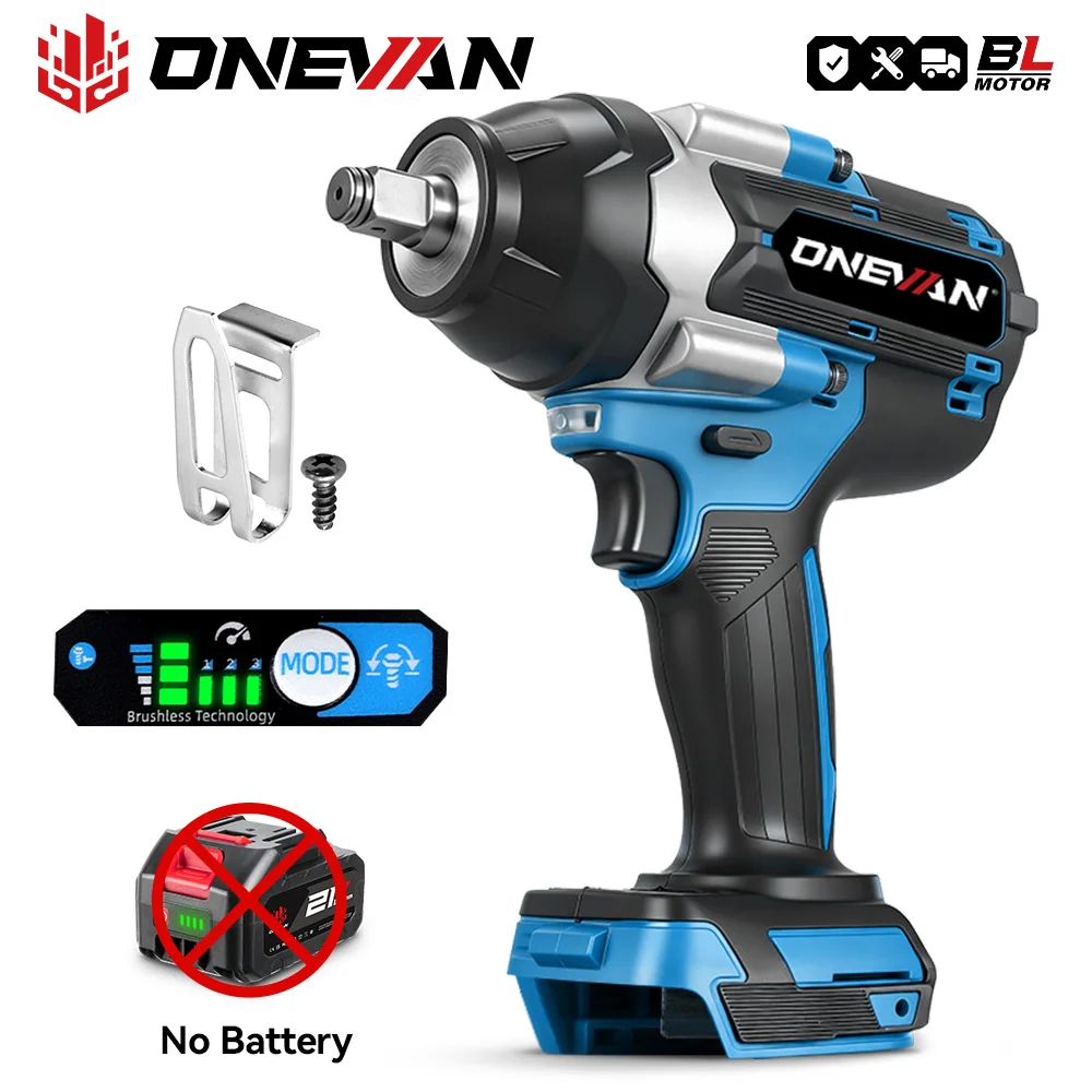 ONEVAN 1800N.M High Torque Brushless Electric Impact Wrench Cordless Screwdrivers Drill Power Tool For Makita 18V Battery Pin
ONEVAN 1800N.M High Torque Brushless Electric Impact Wrench Cordless Screwdrivers Drill Power Tool For Makita 18V Battery Pin