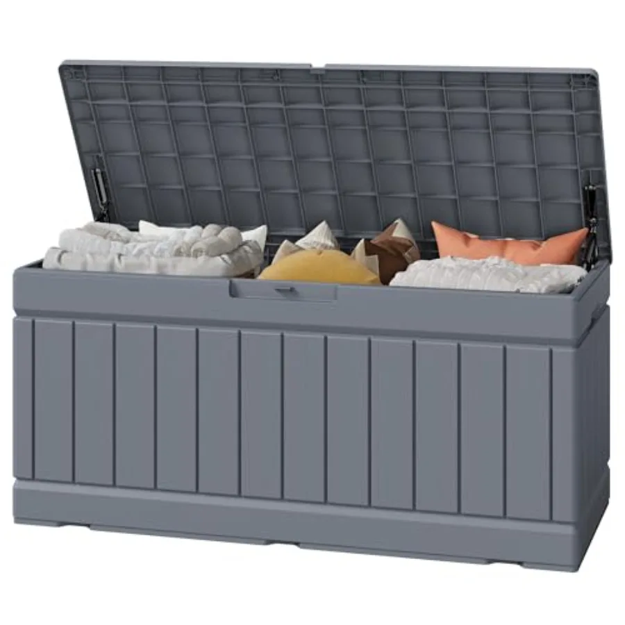 82 Gallon Resin Deck Box for Large Outdoor Storage in Patio Garden and Pool Areas: Ideal for Storing Furniture Tools and Suppli
82 Gallon Resin Deck Box for Large Outdoor Storage in Patio Garden and Pool Areas: Ideal for Storing Furniture Tools and Suppli
