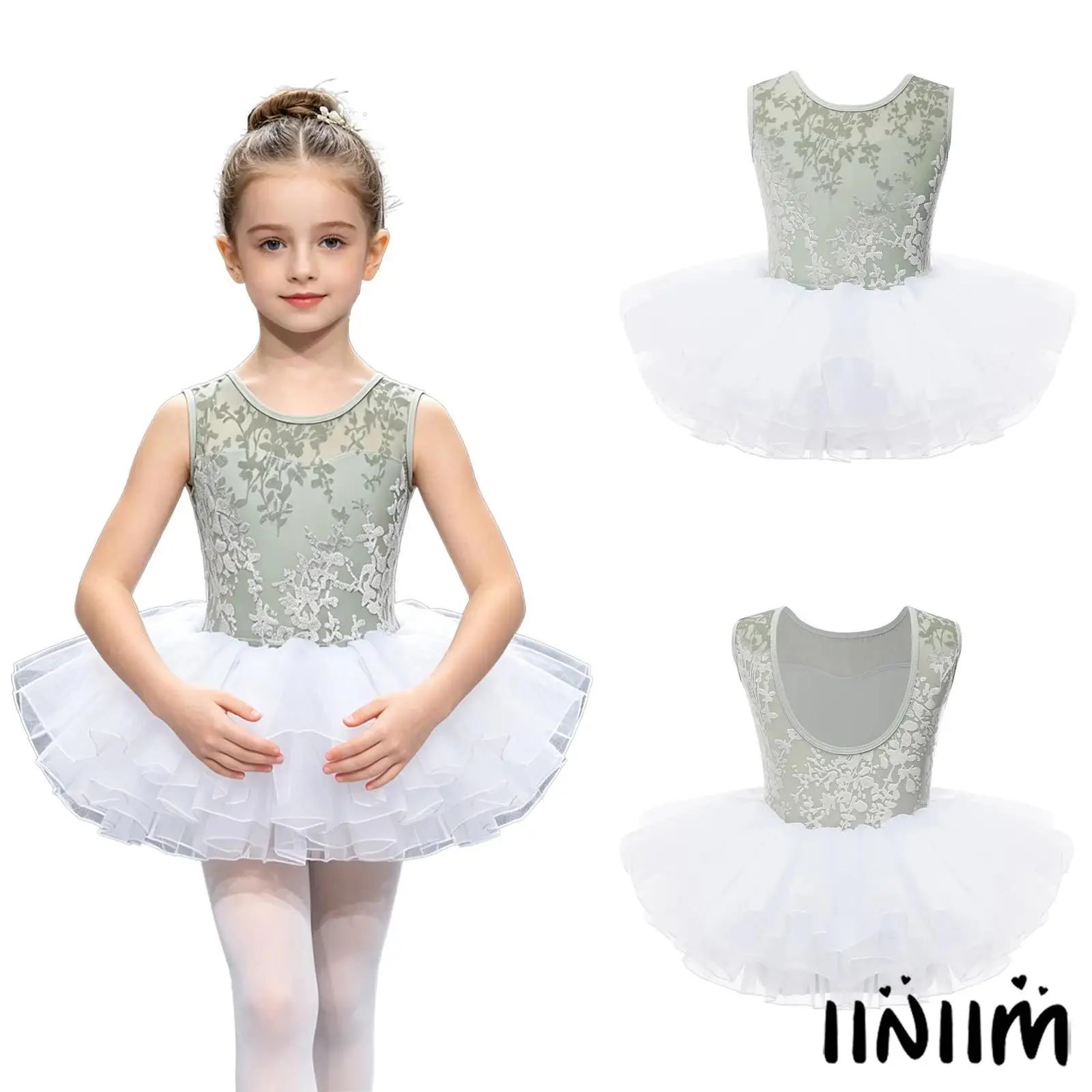 Child Girls Latin Ballet Dance Performance Wear Sleeveless Jacquard Gymnastics Leotard And Elastic Waist Tiered Tulle Skirt Set
Child Girls Latin Ballet Dance Performance Wear Sleeveless Jacquard Gymnastics Leotard And Elastic Waist Tiered Tulle Skirt Set