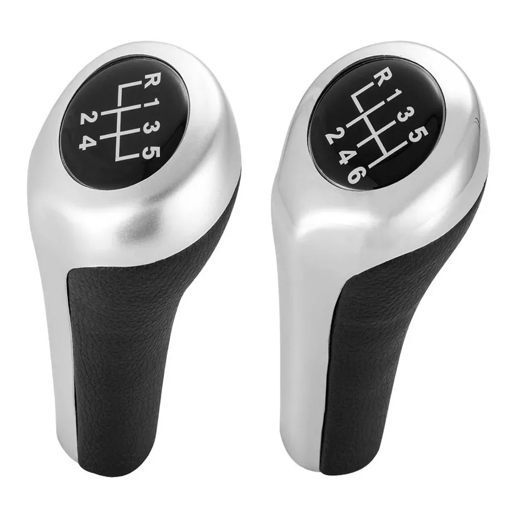 Silver 5/6 Speed Leather Car Gear Shift Knob For BMW 1 3 5 6 Series X1 X3 X5 E46 E53 E60 E61 E63 E65 E81 E82 E83 E87 E90 E91 E92
Silver 5/6 Speed Leather Car Gear Shift Knob For BMW 1 3 5 6 Series X1 X3 X5 E46 E53 E60 E61 E63 E65 E81 E82 E83 E87 E90 E91 E92