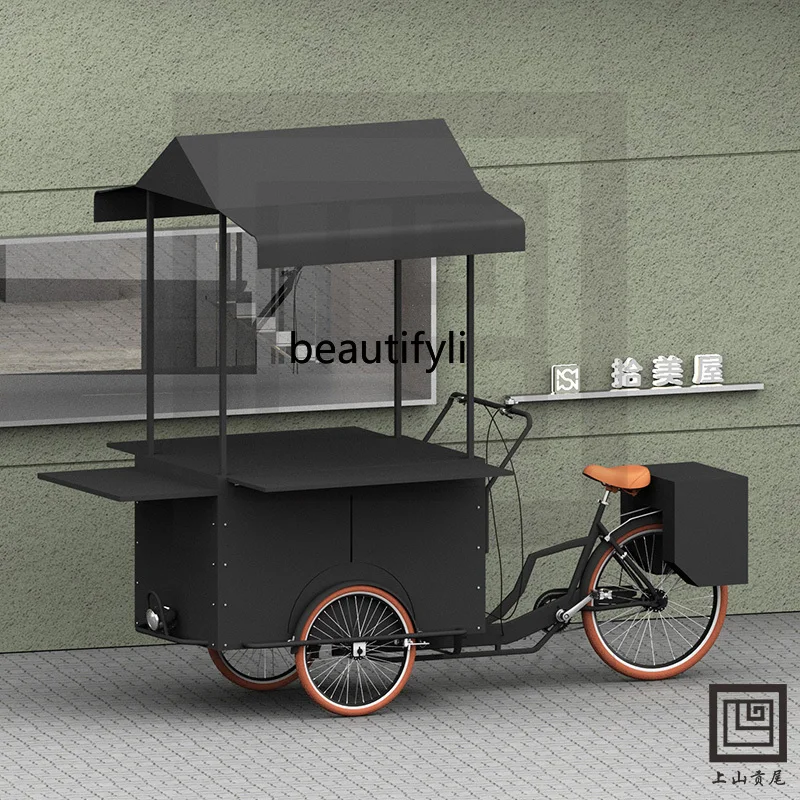 Tricycle stall snack cart shopping mall promotion mobile display, small food truck 
Tricycle stall snack cart shopping mall promotion mobile display, small food truck