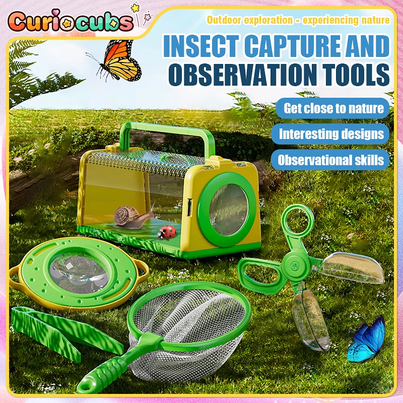 Outdoor Insect Capture Cage Bug Observation Box Exploration Adventure Set Butterfly Net Kindergarten Camping Insect Catching Toy
Outdoor Insect Capture Cage Bug Observation Box Exploration Adventure Set Butterfly Net Kindergarten Camping Insect Catching Toy