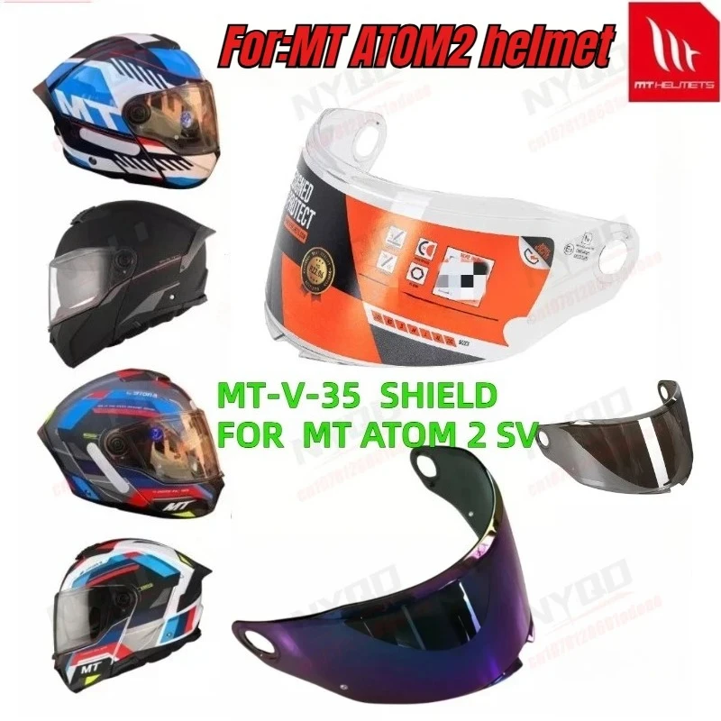 Original MT ATOM 2 SV Helmet Visor MT-V-35 Flip-Up Sun Shield Clear HD Lens Helmet Base
Original MT ATOM 2 SV Helmet Visor MT-V-35 Flip-Up Sun Shield Clear HD Lens Helmet Base