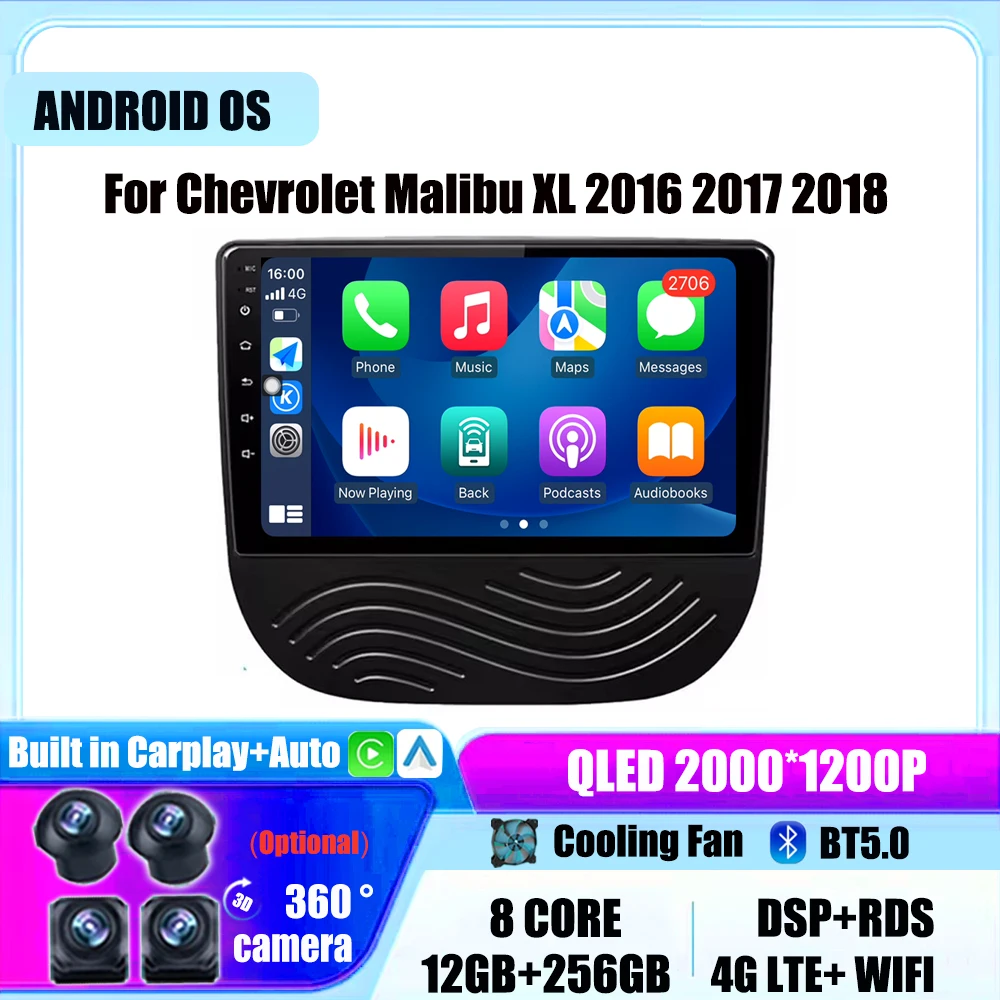 9 inch For Chevrolet Malibu XL 2016 2017 2018 4G Car Radio Android Auto WIFI QLED Screen GPS Navigation Multimedia Player BT DSP
9 inch For Chevrolet Malibu XL 2016 2017 2018 4G Car Radio Android Auto WIFI QLED Screen GPS Navigation Multimedia Player BT DSP