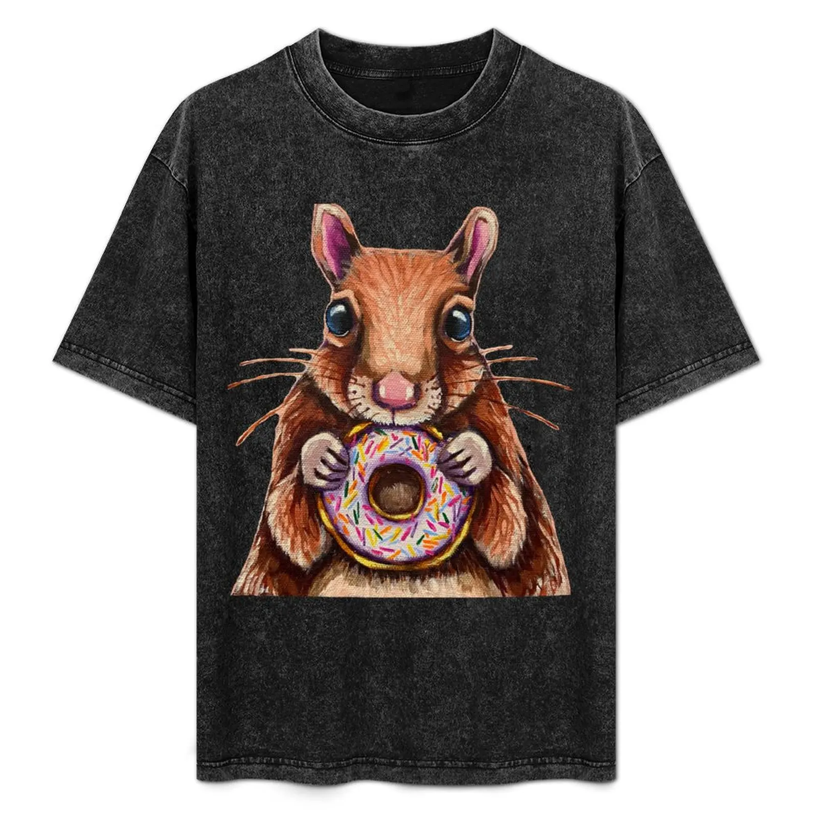 Squirrel eating a glazed donut T-Shirt Breathable Lightweight Summer Top
Squirrel eating a glazed donut T-Shirt Breathable Lightweight Summer Top