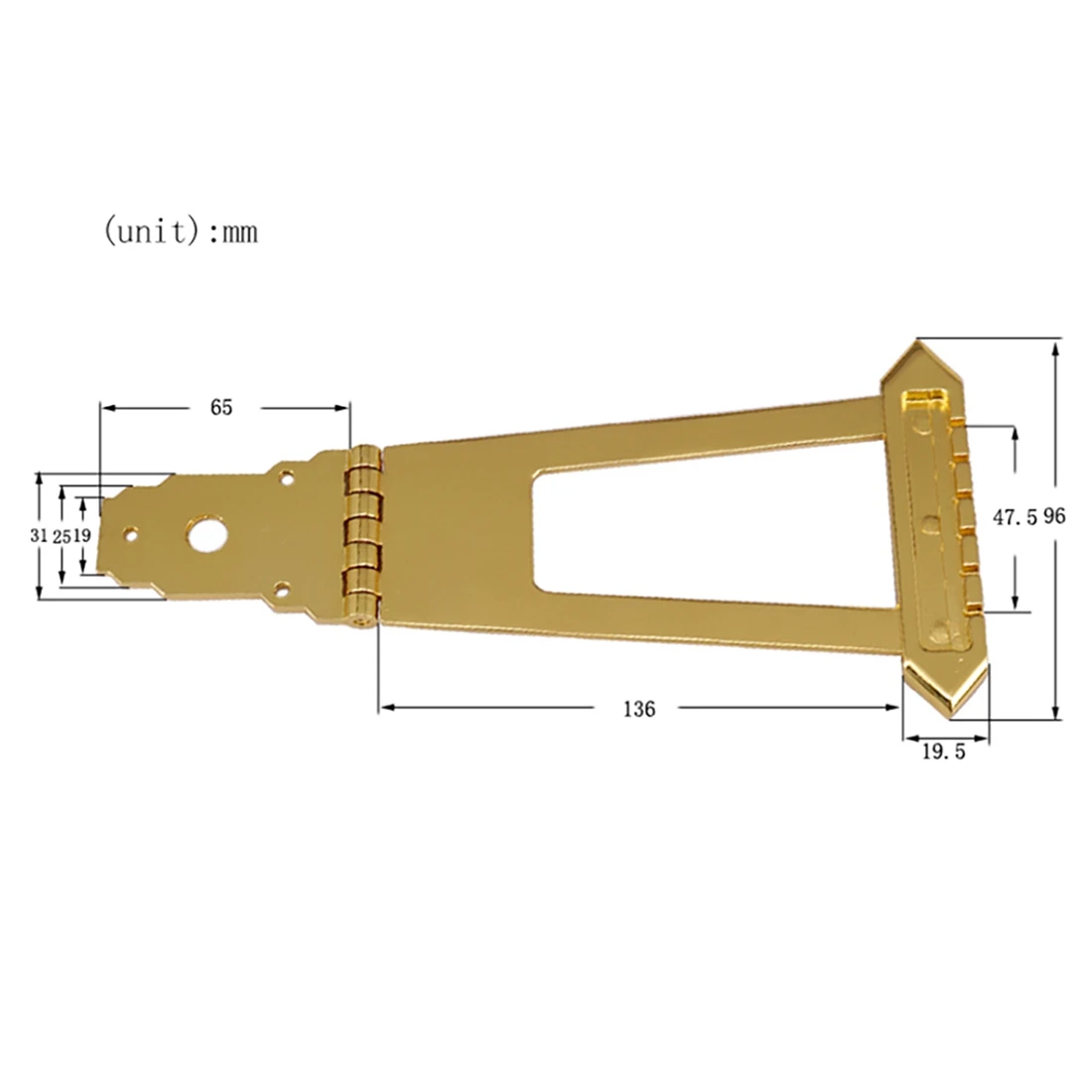 L67A Pro Guitar 6 Strings Jazz Archtop Trapeze Tailpiece Bridge for Hollow Semi Hollow Guitar Parts Silver
L67A Pro Guitar 6 Strings Jazz Archtop Trapeze Tailpiece Bridge for Hollow Semi Hollow Guitar Parts Silver