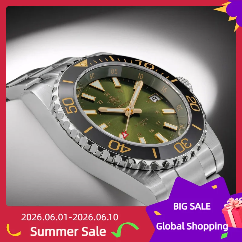 ADDIESDIVE High Quality Automatic Men's Watch 200m Waterproof Sapphire Glass BWG9 Super Luminous Diver AD2504 Mechanical Watches
ADDIESDIVE High Quality Automatic Men's Watch 200m Waterproof Sapphire Glass BWG9 Super Luminous Diver AD2504 Mechanical Watches