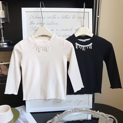 Girls Long Sleeved T-shirt Base Shirt Spring and Autumn New Fashionable and Versatile Round Neck Base Shirt
Girls Long Sleeved T-shirt Base Shirt Spring and Autumn New Fashionable and Versatile Round Neck Base Shirt