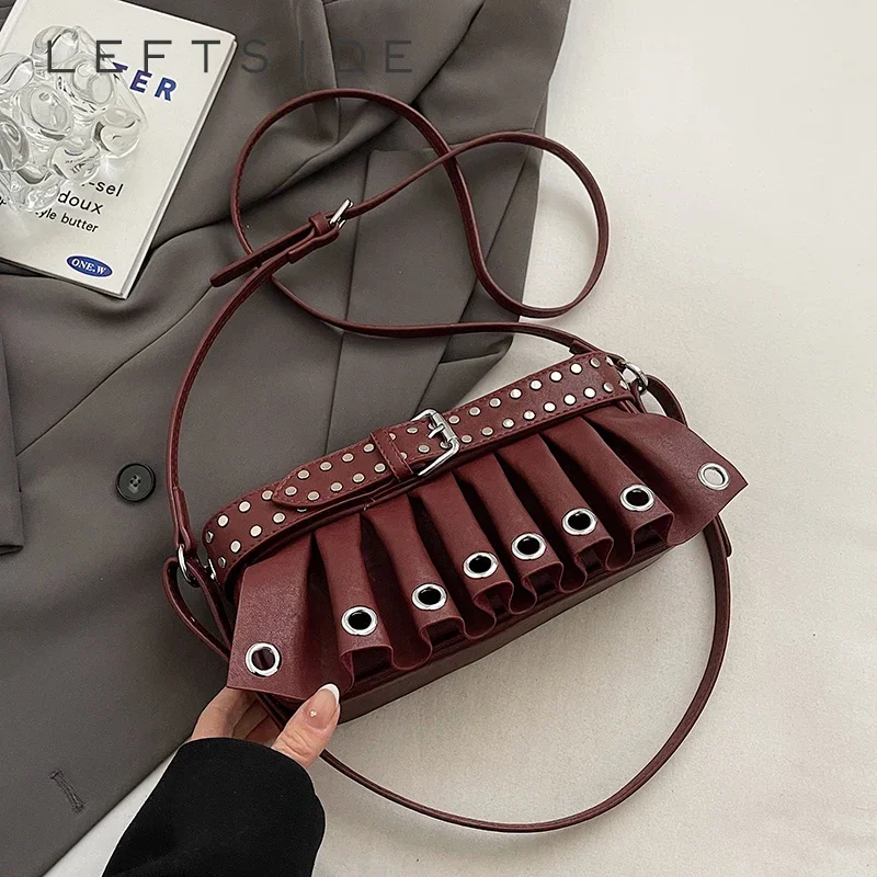 LEFTSIDE Punk Style Rivets Design Small PU Leather Shoulder Bags for Women 2024 Y2K Fashion Luxury Crossbody Bag Female Handbags
LEFTSIDE Punk Style Rivets Design Small PU Leather Shoulder Bags for Women 2024 Y2K Fashion Luxury Crossbody Bag Female Handbags