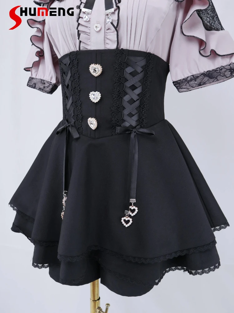 Japanese Mines Style Mass-Produced Heart Rhinestone Buckle Bow High-waisted Slim A-line Sweet Cute Versatile Short Skirts Women
Japanese Mines Style Mass-Produced Heart Rhinestone Buckle Bow High-waisted Slim A-line Sweet Cute Versatile Short Skirts Women