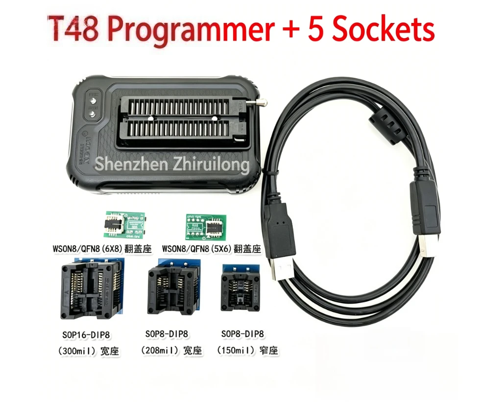 TL866 T48 universal programmer, notebook, car main board flash bios burner, with 5 seats
TL866 T48 universal programmer, notebook, car main board flash bios burner, with 5 seats
