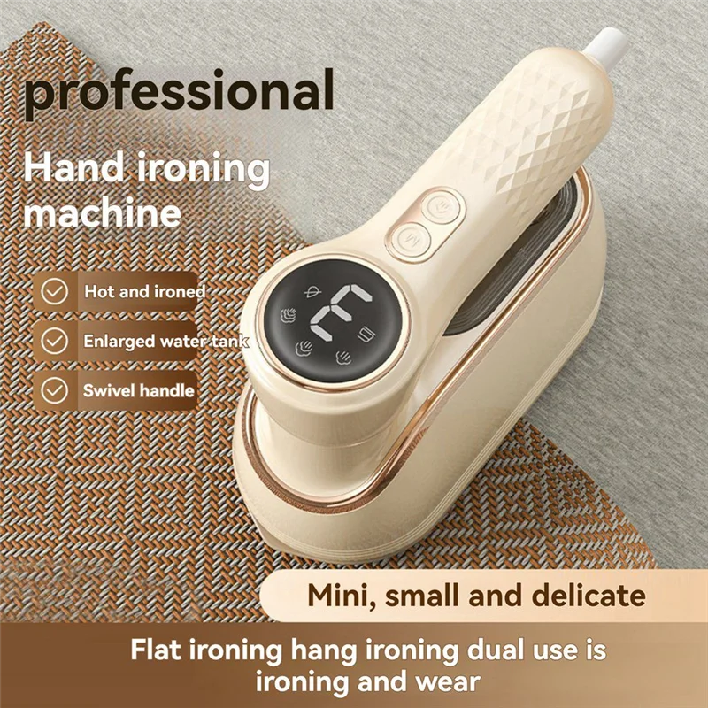 Best-Portable Travel Steamer Iron, 1200W Handheld With LCD Display, Fast Heating, 180° Swivel Handle, White
Best-Portable Travel Steamer Iron, 1200W Handheld With LCD Display, Fast Heating, 180° Swivel Handle, White
