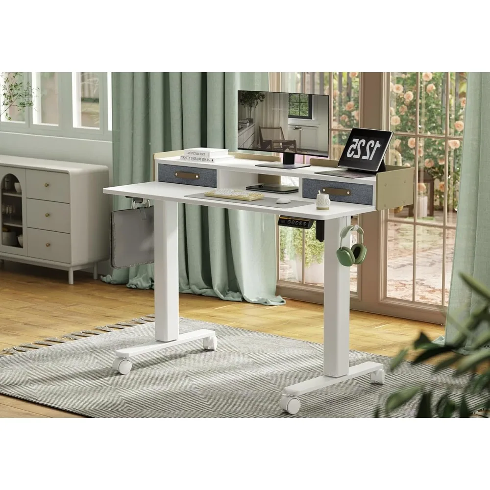 Electric Standing Desk with Drawers, Adjustable Height Stand Up Desk, 48 inch Electric Sit Stand Computer Desk for Home Office,
Electric Standing Desk with Drawers, Adjustable Height Stand Up Desk, 48 inch Electric Sit Stand Computer Desk for Home Office,