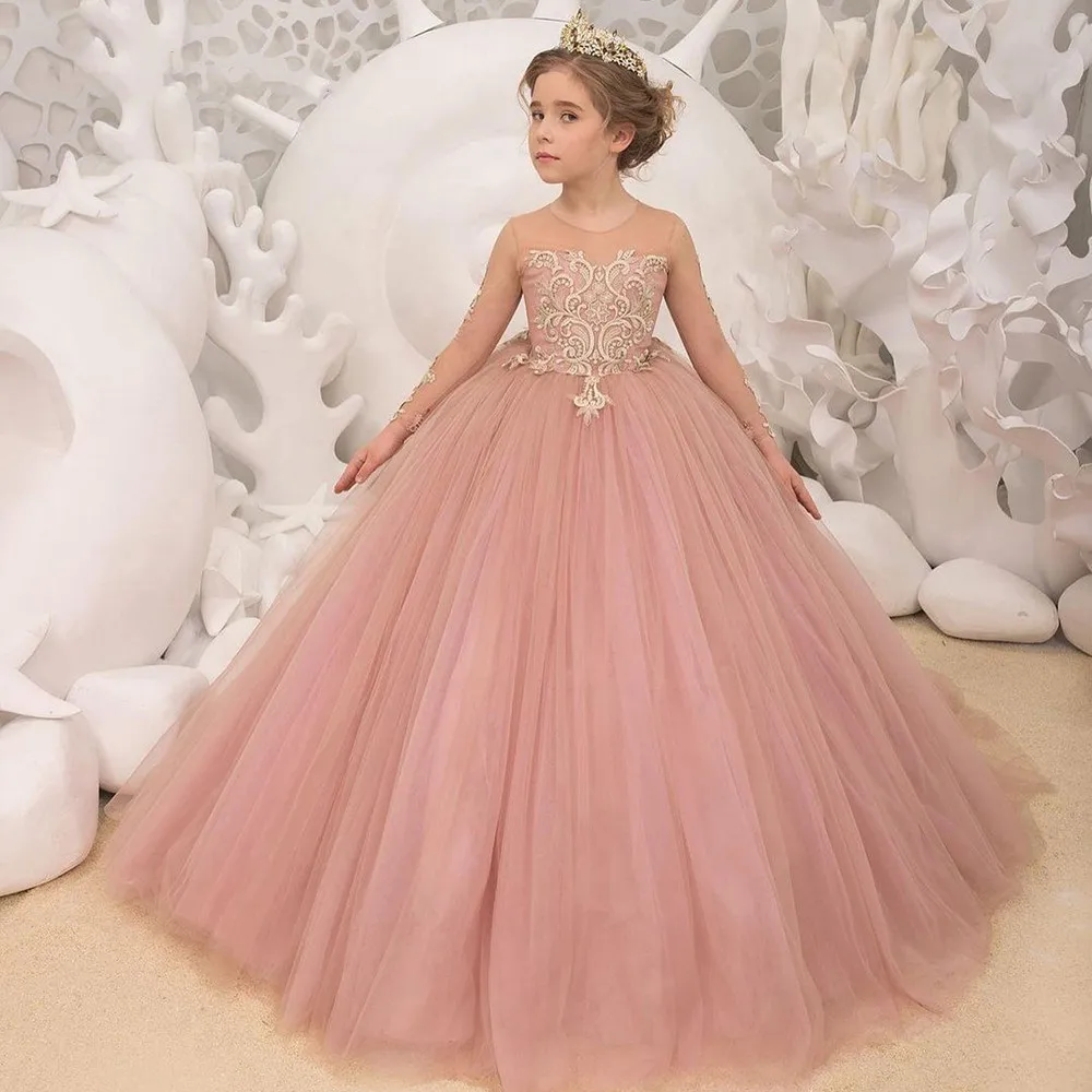 Pink Lace Appliques Baby Flower Girl Dresses for Wedding Sleeves Puffy Bow Princess Kids First Communion Evening Party Ball Gown
Pink Lace Appliques Baby Flower Girl Dresses for Wedding Sleeves Puffy Bow Princess Kids First Communion Evening Party Ball Gown