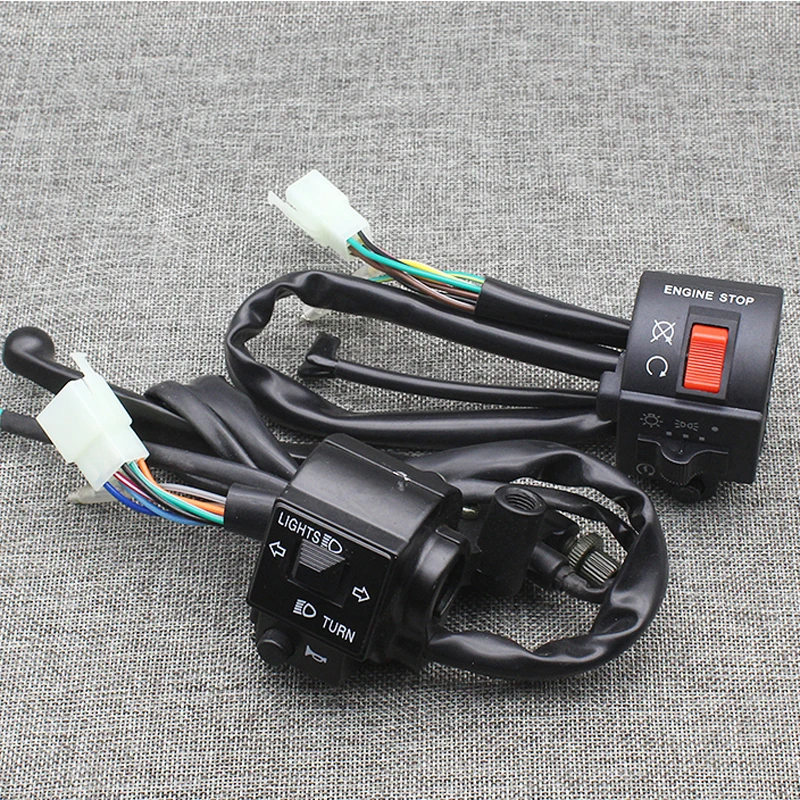 Motorcycle Handle Bar Switches for Suzuki Haojue Haojin Loncin Dayang Lifan GS125 HJ125 QJ125 LX125 LF125 Signal Dimmer Switch
Motorcycle Handle Bar Switches for Suzuki Haojue Haojin Loncin Dayang Lifan GS125 HJ125 QJ125 LX125 LF125 Signal Dimmer Switch