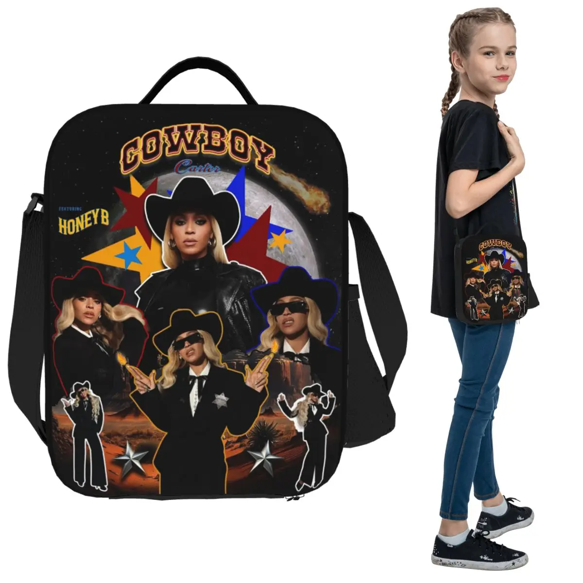 Cowboy Carter Beyonce New Album Lunch Bags Insulated Bento Box Waterproof Lunch Tote Picnic Bags Cooler Bag Woman Student Office
Cowboy Carter Beyonce New Album Lunch Bags Insulated Bento Box Waterproof Lunch Tote Picnic Bags Cooler Bag Woman Student Office
