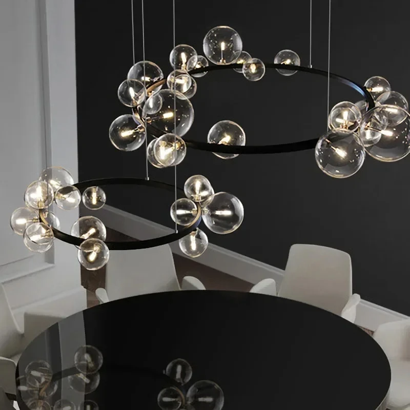 Modern Ring Glass Ball LED Chandelier Nordic Style Living Dining Room Kitchen Study Gloss Home Design Interior Decoration Lamps
Modern Ring Glass Ball LED Chandelier Nordic Style Living Dining Room Kitchen Study Gloss Home Design Interior Decoration Lamps