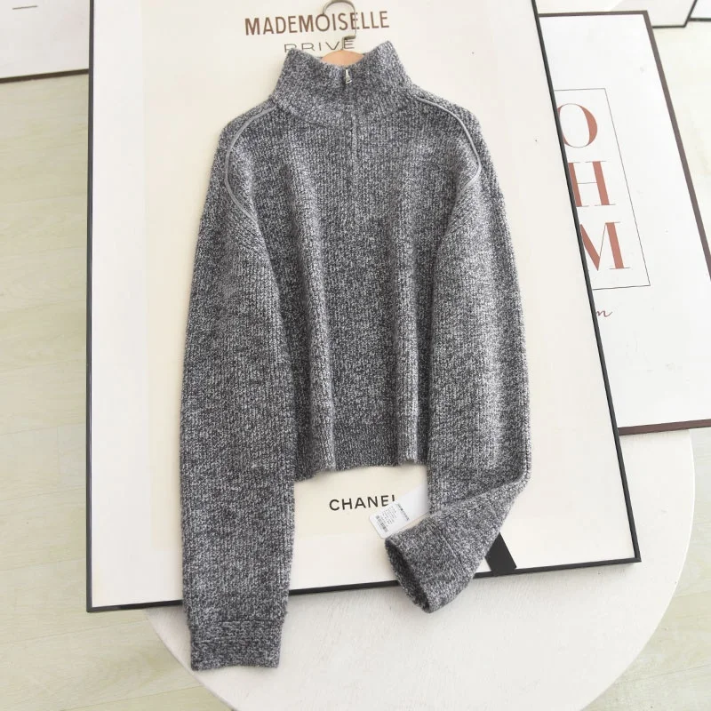 Xiao Ai's Faionable ey Вязаный свитер f Дизайн на молнии Простой Ele Универсальный осенне-зимний женский пуловер Трикотаж
Xiao Ai's Faionable ey Вязаный свитер f Дизайн на молнии Простой Ele Универсальный осенне-зимний женский пуловер Трикотаж