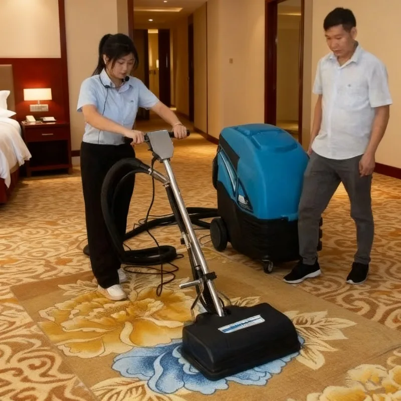 Split electric hand-push carpet washing machine, hotel hall carpet cleaning
Split electric hand-push carpet washing machine, hotel hall carpet cleaning