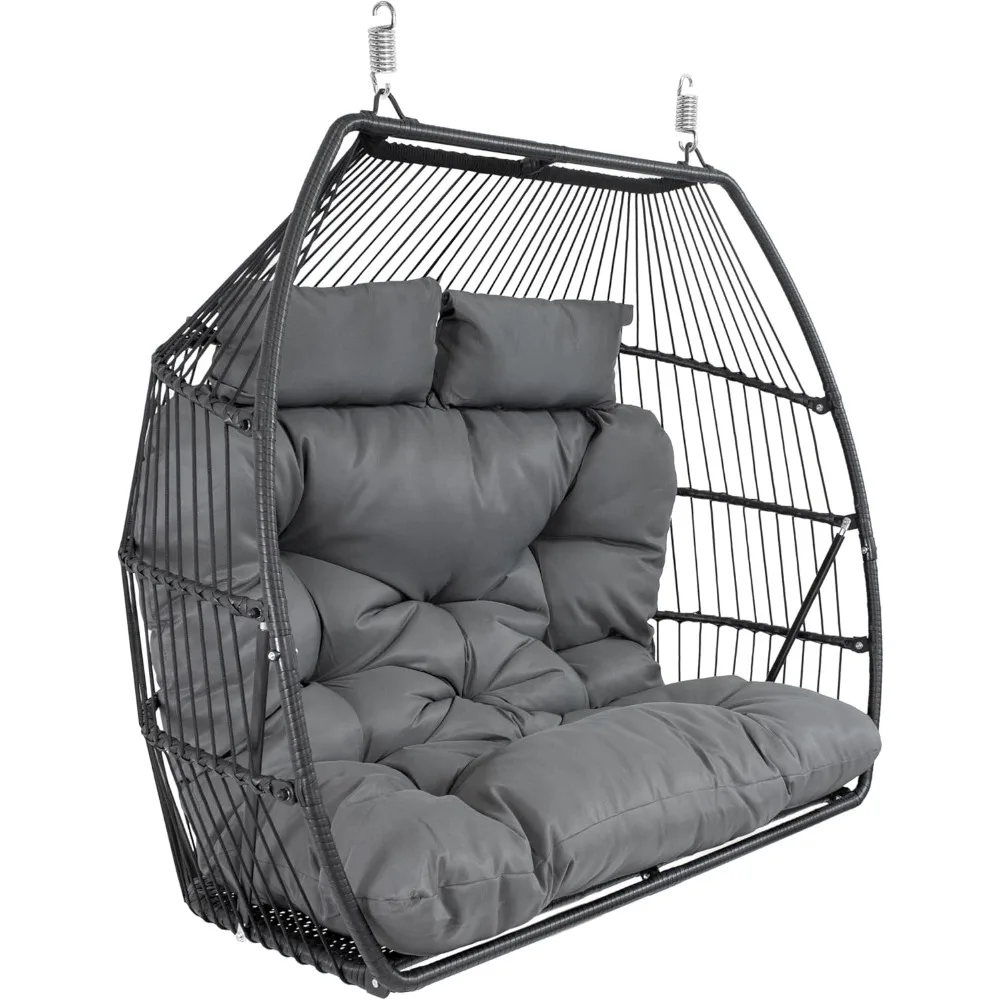 Andrei Double Hanging Egg Chair with Cushion - 2-Person Outdoor Egg Chair - Includes Polyester Cushion - Dark Gray
Andrei Double Hanging Egg Chair with Cushion - 2-Person Outdoor Egg Chair - Includes Polyester Cushion - Dark Gray