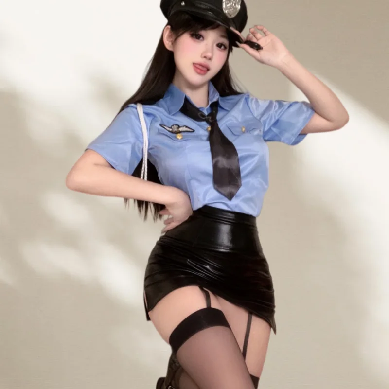 New Flirtatious Temptation Hot Policewoman Queen Style Lingerie Cosplay Flight Attendant Tight Fitting Hip Hugging Leather Skirt
New Flirtatious Temptation Hot Policewoman Queen Style Lingerie Cosplay Flight Attendant Tight Fitting Hip Hugging Leather Skirt