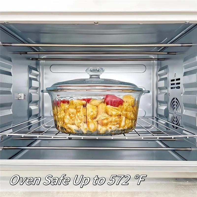 A43T Borosilicate Glass Round Casserole Baking Dish With Lid, Glass Dish For Oven Heat-Resistant Bowl
A43T Borosilicate Glass Round Casserole Baking Dish With Lid, Glass Dish For Oven Heat-Resistant Bowl