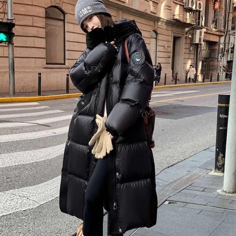Winter Coat Women White Duck Down Long Style Hooded Leisure Down Jacket Keep Warm Comfortable Loose Korean Version Thicken Trend
Winter Coat Women White Duck Down Long Style Hooded Leisure Down Jacket Keep Warm Comfortable Loose Korean Version Thicken Trend