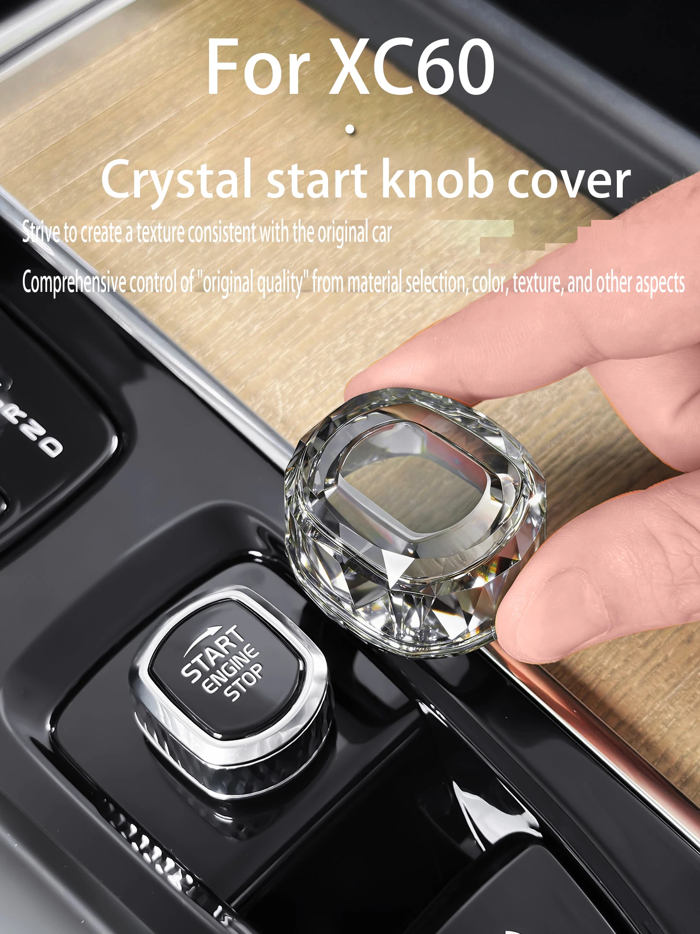One-button Start Crystal Knob Cover For Volvo XC60/S90/XC90/S60/V60/V90 Car Interior Starter Button Cover decoration Accessories
One-button Start Crystal Knob Cover For Volvo XC60/S90/XC90/S60/V60/V90 Car Interior Starter Button Cover decoration Accessories