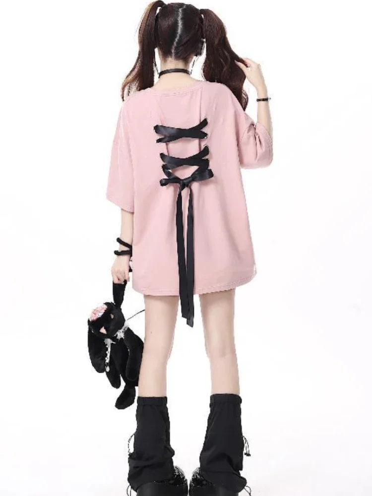 2025 misa hot sale Korean Ins Trendy Bow Bandage Design T-Shirt Sweet Cool Y2k Aesthetic Long Women Tshirts Casual All Match Loo
2025 misa hot sale Korean Ins Trendy Bow Bandage Design T-Shirt Sweet Cool Y2k Aesthetic Long Women Tshirts Casual All Match Loo