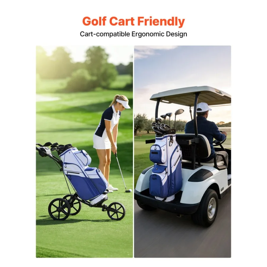 Golf Cart Bag, 15 Way Top Divider Organizer, Golf Club Bag with Full-length Divider, Storage Pockets, Ergonomic Shoulder Strap,
Golf Cart Bag, 15 Way Top Divider Organizer, Golf Club Bag with Full-length Divider, Storage Pockets, Ergonomic Shoulder Strap,