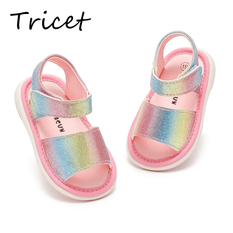 Summer Glitter Children Sandals Colorful PU Leather Non Slip Toddler Girls Sandals Soft Hook Loop Kids Walk Shoes With Sound
Summer Glitter Children Sandals Colorful PU Leather Non Slip Toddler Girls Sandals Soft Hook Loop Kids Walk Shoes With Sound