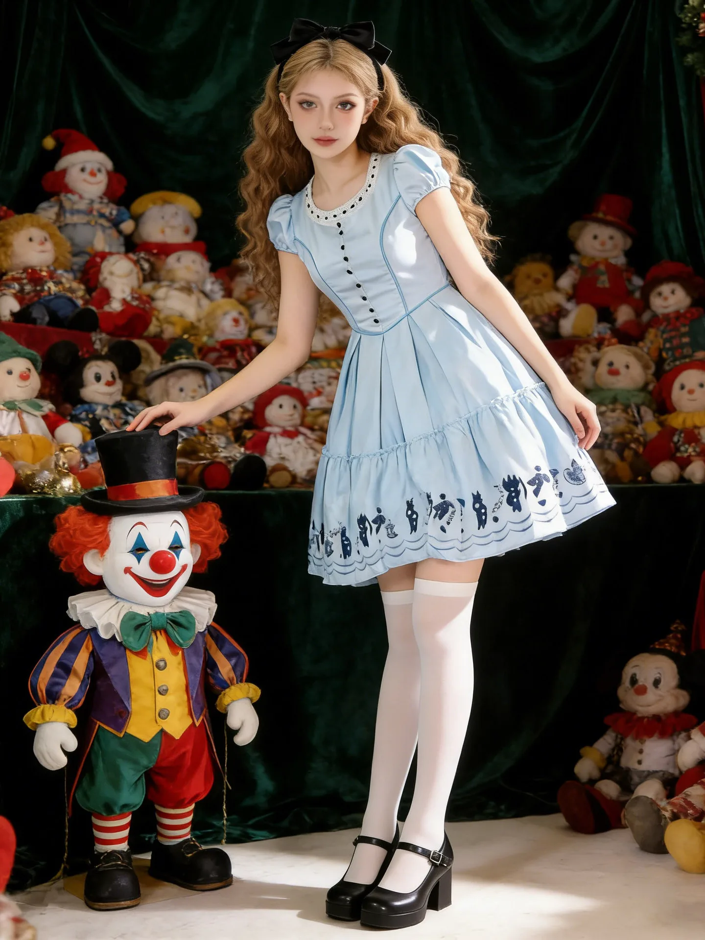 Alice in Wonderland Japanese Style Cute Maid Halloween Cos Blue Short Sleeve Lolita Princess Skirt Women's Costume Outfit
Alice in Wonderland Japanese Style Cute Maid Halloween Cos Blue Short Sleeve Lolita Princess Skirt Women's Costume Outfit