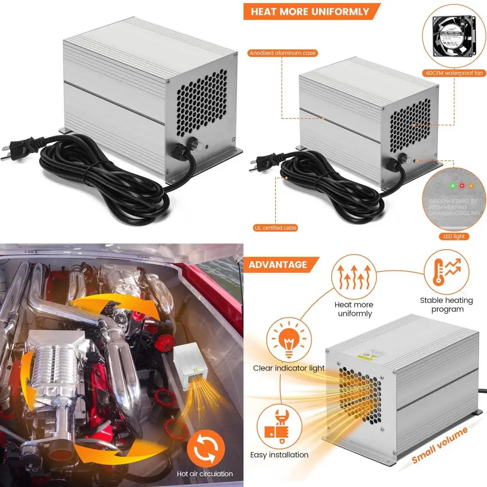 400W Self-Regulating PTC Cabin Heater for Boats Up to 350 Cubic Feet, Prevents Freeze-ups
400W Self-Regulating PTC Cabin Heater for Boats Up to 350 Cubic Feet, Prevents Freeze-ups
