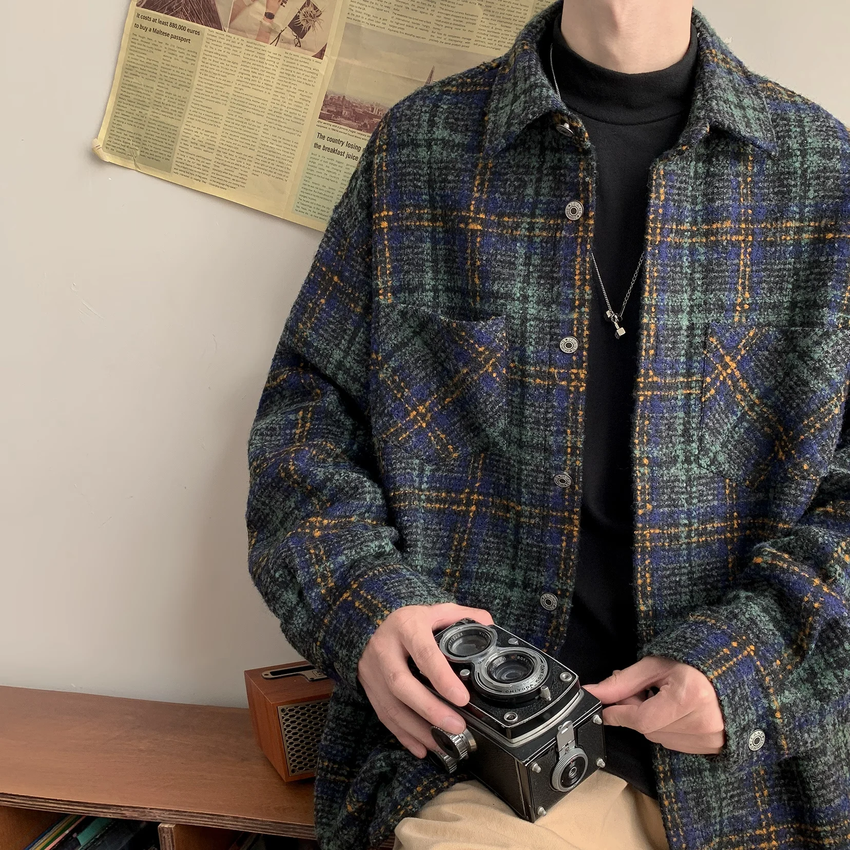 Korean Style Lattice Plush Button Jacket Autumn Winter students Fashion Style Harajuku Slim Fit Windbreak Loose Casual Outerwear
Korean Style Lattice Plush Button Jacket Autumn Winter students Fashion Style Harajuku Slim Fit Windbreak Loose Casual Outerwear