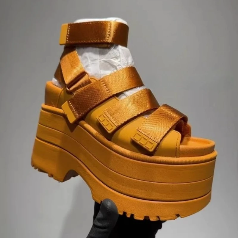 12CM High Platform Sandals for Women New Thickness Increasing Velcro Sandals for Summer 2025, Casual Soft Soled Women's Shoes 
12CM High Platform Sandals for Women New Thickness Increasing Velcro Sandals for Summer 2025, Casual Soft Soled Women's Shoes
