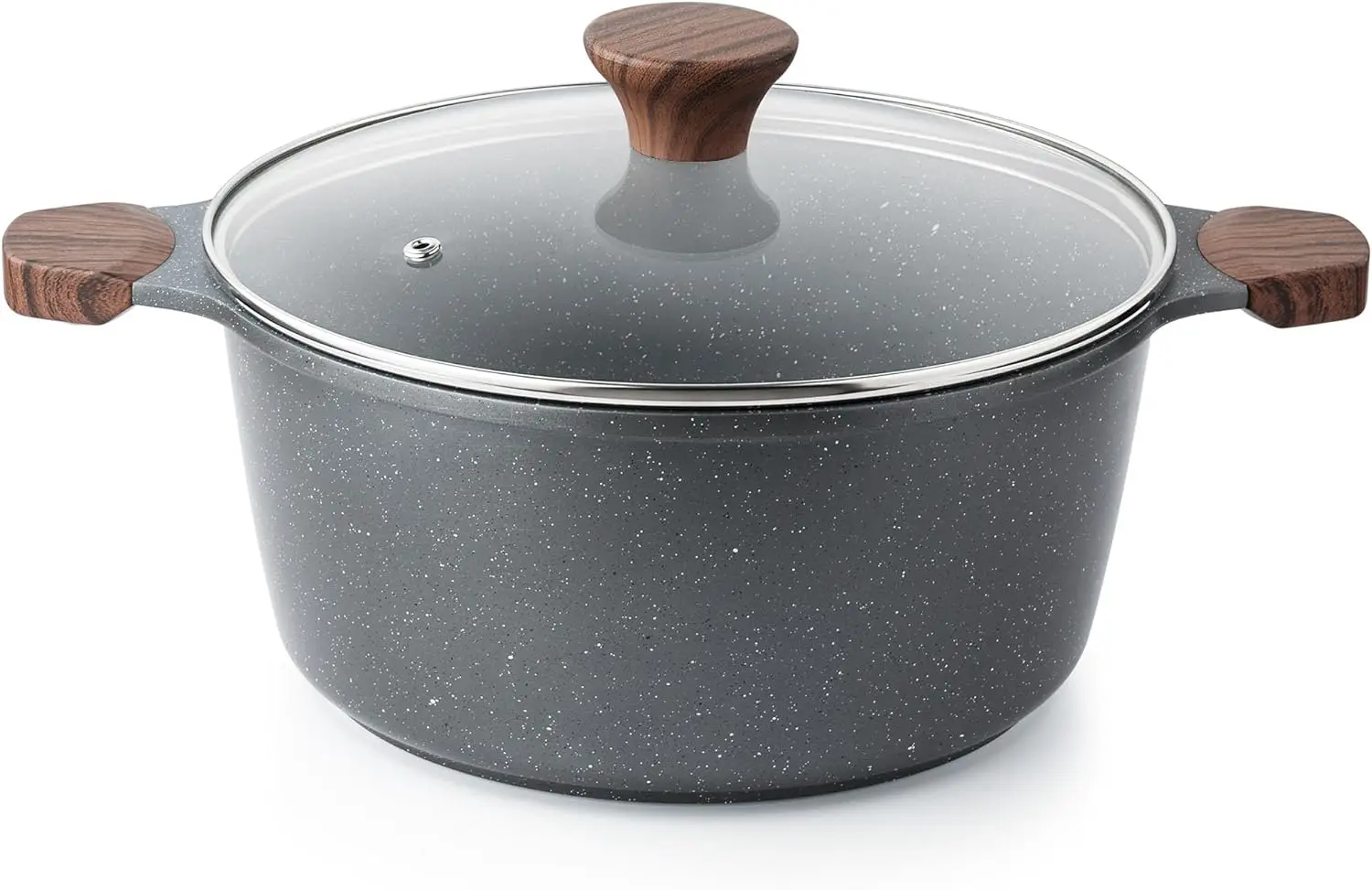 Nonstick Stock Pot with Lid, 4.5 Quart Induction Cooking Pot with Tempered Glass Lid, Stew Pot with Swiss Nonstick Grani
Nonstick Stock Pot with Lid, 4.5 Quart Induction Cooking Pot with Tempered Glass Lid, Stew Pot with Swiss Nonstick Grani
