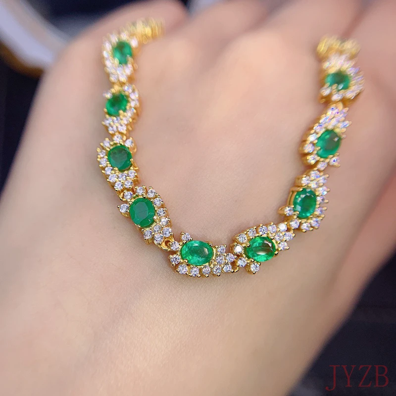925 Bridal Costume Charm Bracelet, Natural Colombian emerald green women's jewelry, adjustable length 17.5+3CM free shipping
925 Bridal Costume Charm Bracelet, Natural Colombian emerald green women's jewelry, adjustable length 17.5+3CM free shipping