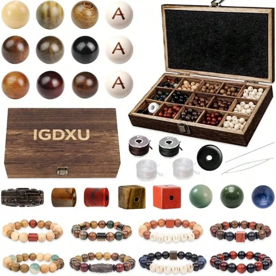 349PCS Wooden Beads Bracelet Making Kit U2013 Natural Wood Beads Jewelry Set With Elastic Cord, Handmade Name Bracelet Supplies
349PCS Wooden Beads Bracelet Making Kit U2013 Natural Wood Beads Jewelry Set With Elastic Cord, Handmade Name Bracelet Supplies