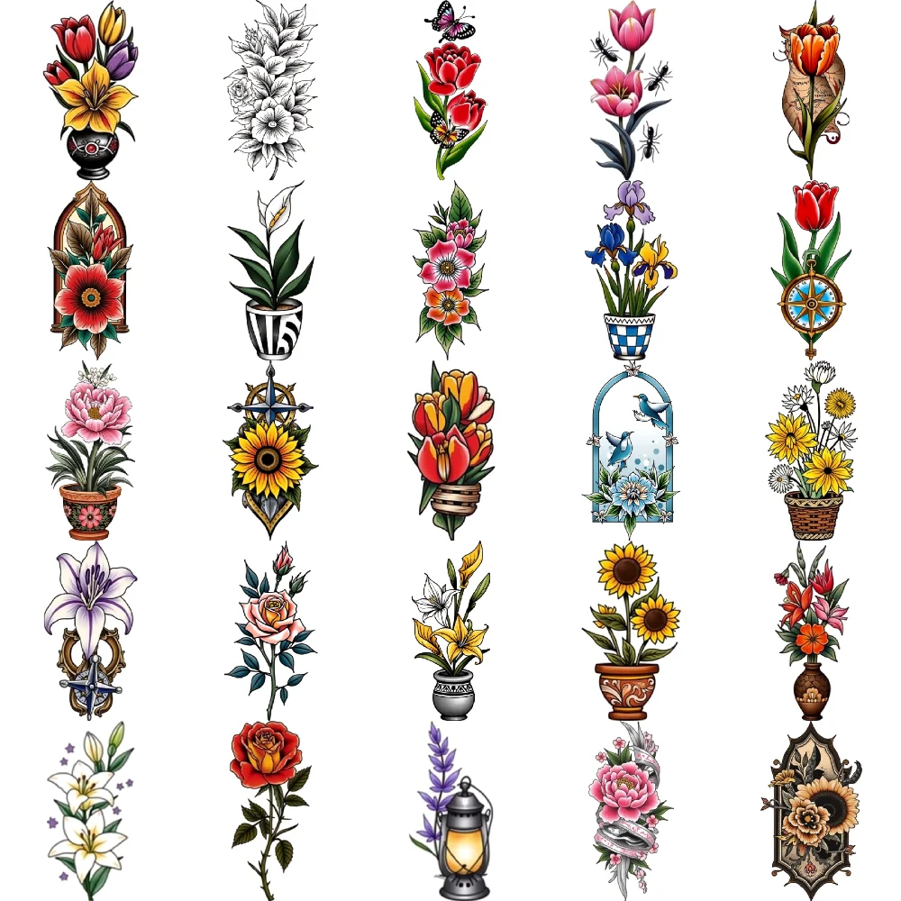 28pcs Temporary Tattoo New School Traditional Tulip Bird Cage Lantern For Shoulders Arms Chest
28pcs Temporary Tattoo New School Traditional Tulip Bird Cage Lantern For Shoulders Arms Chest
