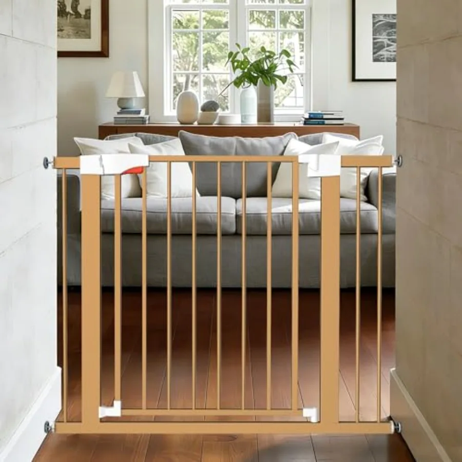 Dog Gate for Stairs 29.5 to 40.5" Auto-Close Pet Gate with Walk Through Door Easy Install Pressure Mounted Adjustable Pet Gates
Dog Gate for Stairs 29.5 to 40.5" Auto-Close Pet Gate with Walk Through Door Easy Install Pressure Mounted Adjustable Pet Gates