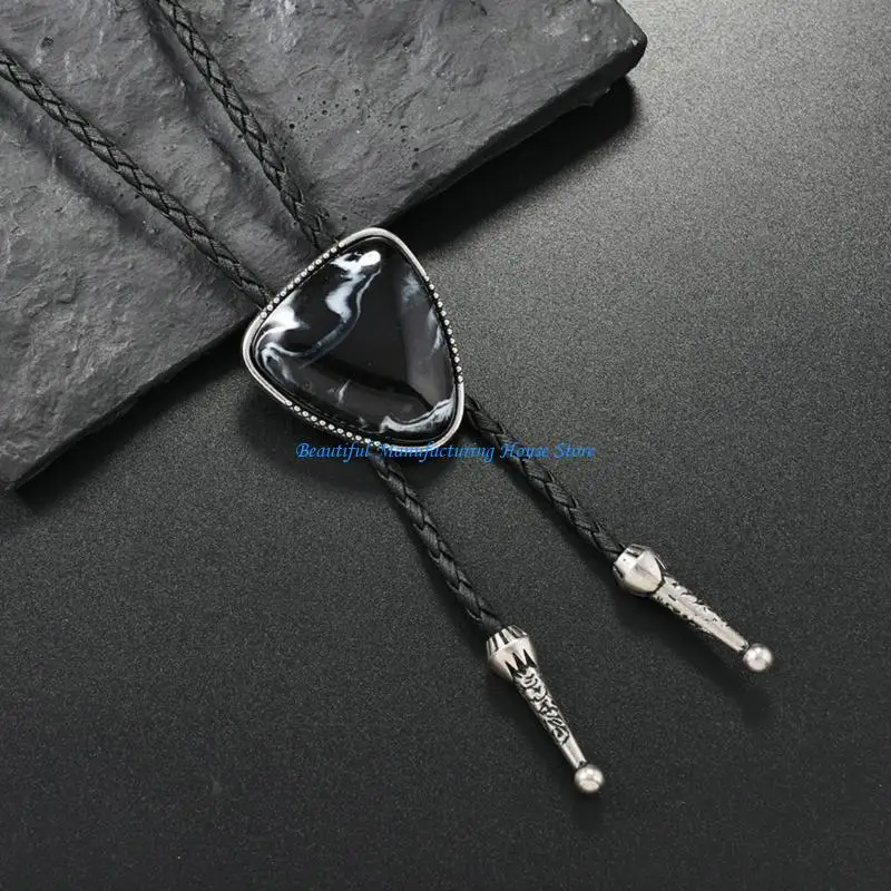 E56A Mens Triangular Stone Bolo Tie Adjustable Necktie for Weddings and Evening Event
E56A Mens Triangular Stone Bolo Tie Adjustable Necktie for Weddings and Evening Event