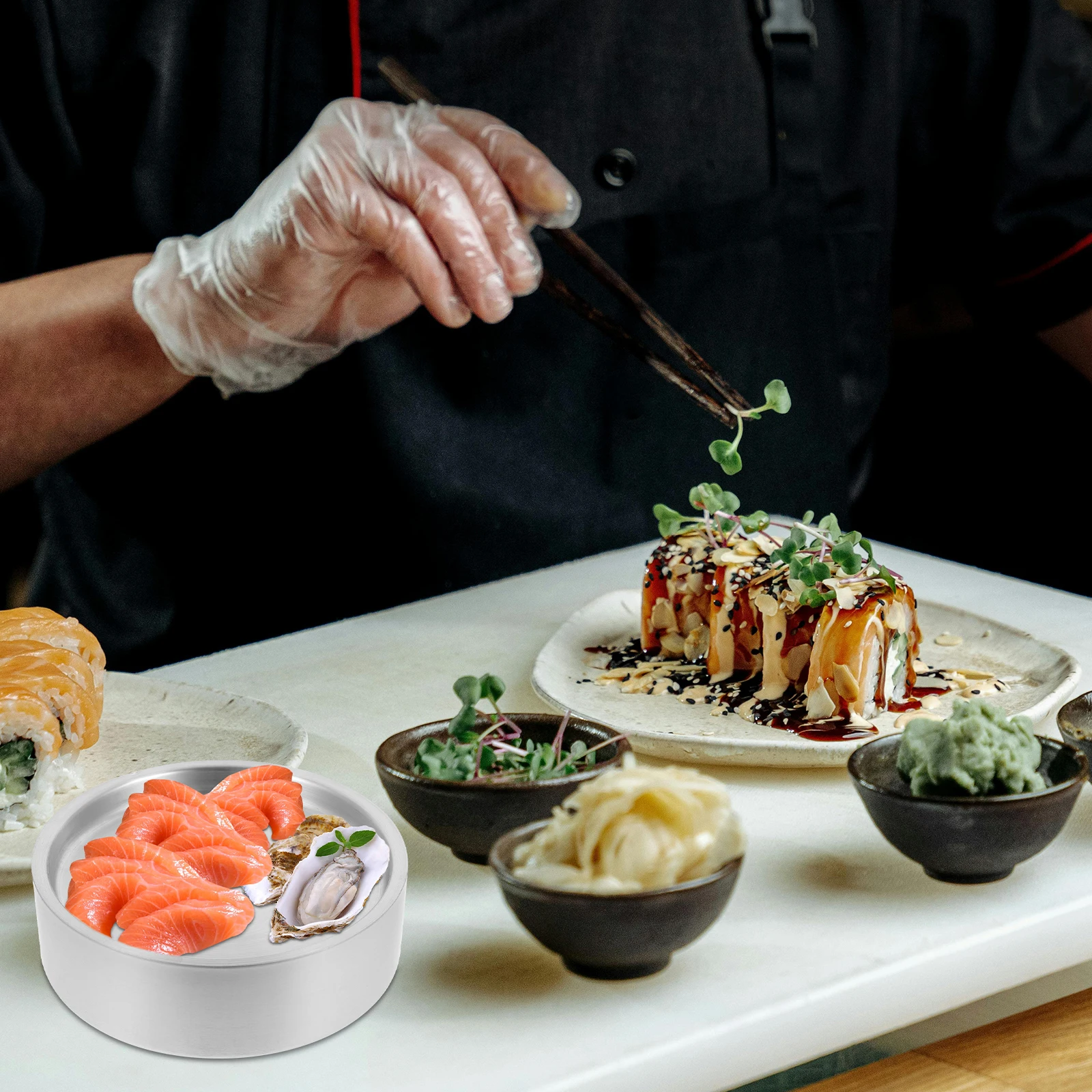 HighQuality 304 Stainless Steel Sashimi Plate Japanese Sushi Platter MultiFunction Serving Tray Elegant Dining Ware
HighQuality 304 Stainless Steel Sashimi Plate Japanese Sushi Platter MultiFunction Serving Tray Elegant Dining Ware